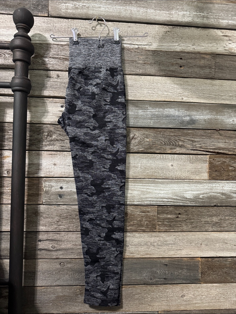 Gray Camo High-Waist Leggings